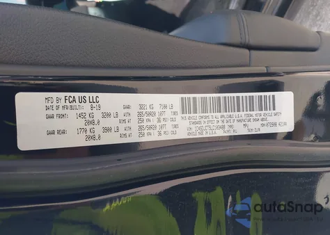 2020 Dodge Durango R/T Awd из США, поврежденный, VIN 1C4SDJCT5LC103488